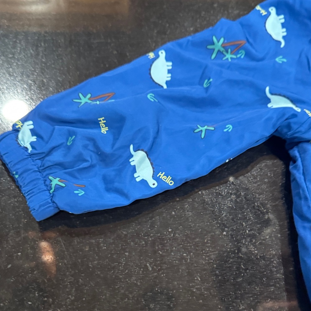 Blue Dinosaur Print boys jacket 18 mon - Picture 7 of 11